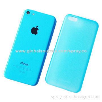 Colorful PP Slim Cases for iPhone 5C, matte inside, rubber coating finish